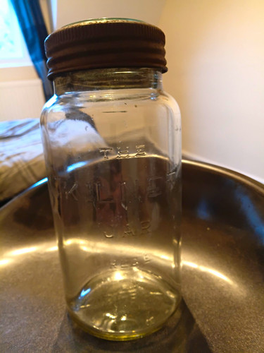 Vintage clear glass preserving - glass,