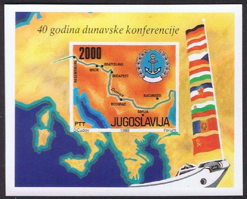 Yugoslavia ship flags map - ship,