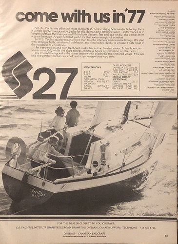1977 yacht cruiser - 1977, print