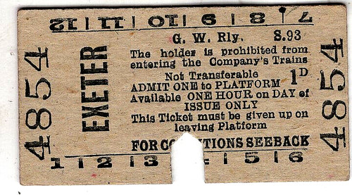 Railway platform ticket great - platform, ticket: