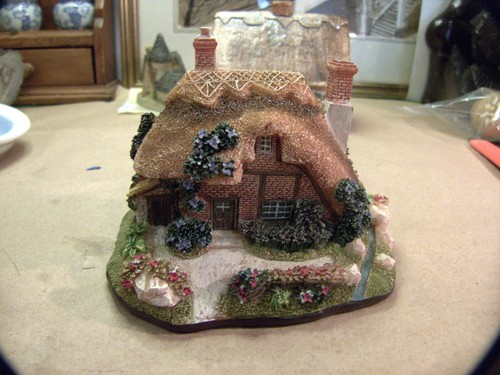 Thatched cottage miniature - thatched, cottage,