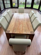 Solid mango wood dining table