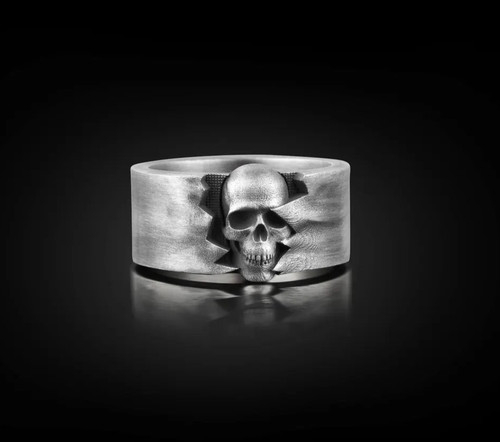 Skull biker men band - skull, ring