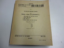 Army Truck parts list 1951