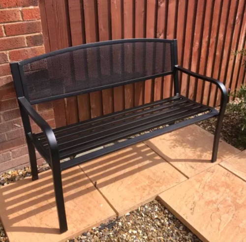 Metal garden bench - metal, small