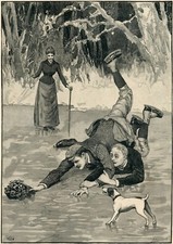 SMOOTH FOX JACK RUSSELL TERRIER PARSON DOG Antique Art Print ENGRAVING "Rivals"