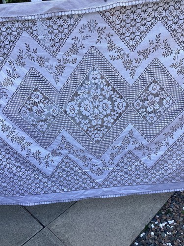 Vintage nottingham lace large - nottingham,