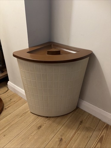 Vintage corner laundry hamper - vintage,