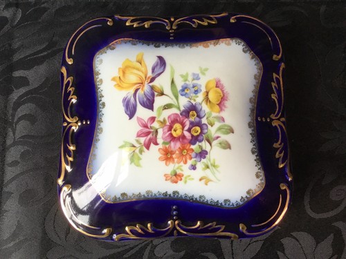 Antique porcelain trinket box - trinket,