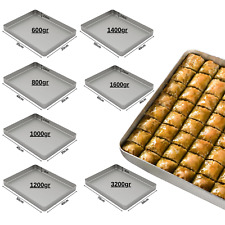ALUMINIUM OVEN BAKING SHEET TRAY BAKLAVA BOREK - HEAVY DUTY 600 - 800 - 1000gr