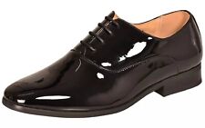 Men' Black Patent Leather Lined Formal Wedding Uniform Shoes 6 - 16 - POST FREE