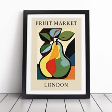 Pear London Fruit Market Exhibition Framed Canvas Wall Art Print Poster Picture