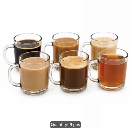 Set 6pcs clear glass tea - glass, mug