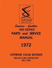1972 Cadillac Superior Hearse and Ambulance Service Parts Book inc Flower Car