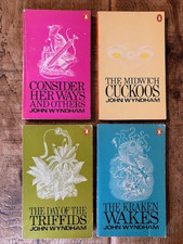 John Wyndham x 4 inc KRAKEN WAKES, DAY OF THE TRIFFIDS, MIDWICH CUCKOOS pbk