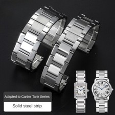 Solid Stainless Steel Watch Band Strap Metal Bracelet 16 23mm for Cartier Tank