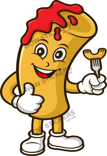 Pasta mascot sticker trailer - mascot,