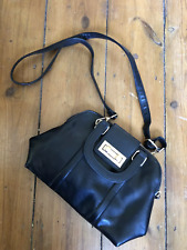 M&S Collection Black Ladies Handbag Shoulder Strap Pocket Zip Up
