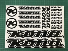 KONA Cycling Decals Printed Bike Stickers Custom Sizes Frame Fork ROAD MTB BMX