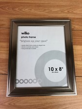 Wilko Silver Coloured Wooden Photo Frame For 10 x 8 Photos See Notes 