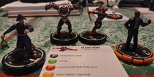 4 X Dc Heroclix Rare Uniques Includes Deathstroke With Card