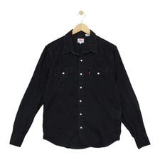 Levis Denim Shirt Mens Size M Black Casual Long Sleeve Western