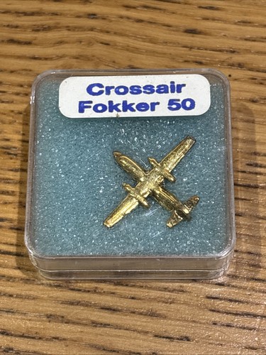 Crossair fokker pin badge - fokker,