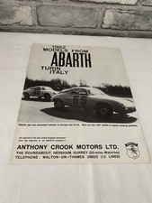 Fiat Abarth Brochure , 1962 -1000 Monomile 1000 Twin Cam 850 T.C. 