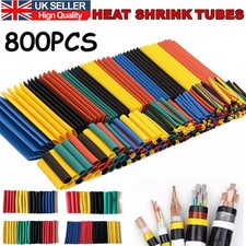 800pcs Heat Shrink Tubing Electric Insulation Tube Heat Shrink Wrap Cable Sleeve