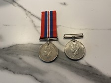 Two Second World War Medals , 1 With Ribbon 