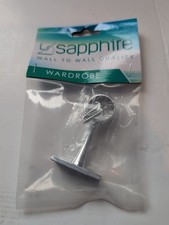 Sapphire Chrome Wardrobe Centre Hanging Bracket 19mm Pack of 1