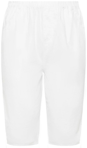 White pull stretch jersey - white,