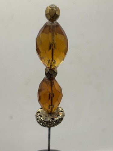 Vintage glass hat pin - vintage,