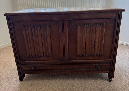 Vintage ottoman storage chest - storage,