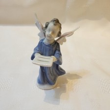 Vintage Small Lladro Angel Porcelain Figurine, Holding A Page, #9894