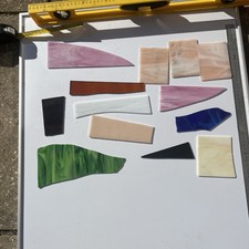 Random glass pieces for stained glass projects