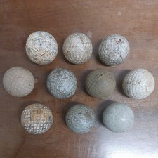 10 Antique Golf Balls Spalding
