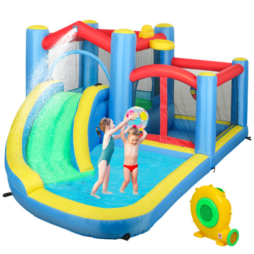 Inflatable bouncy castle with - bouncy,