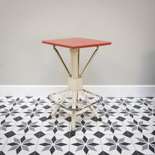 Industrial Stool by Evertaut of Birmingham in Red and White