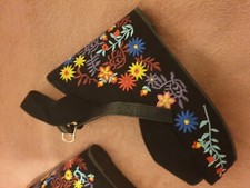 Primark Size 7 Black Wedges