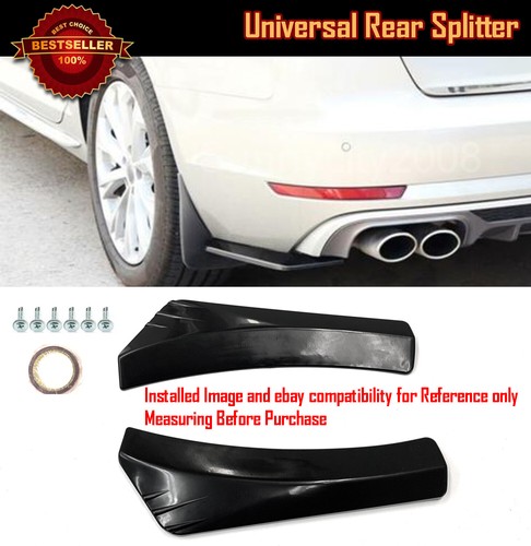 Black rear bumper splitter - 13",