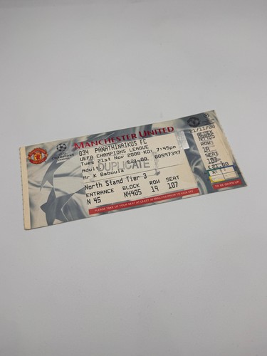 Ticket manchester united - ticket,