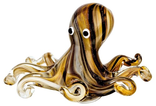 Small glass venetian - glass, octopus