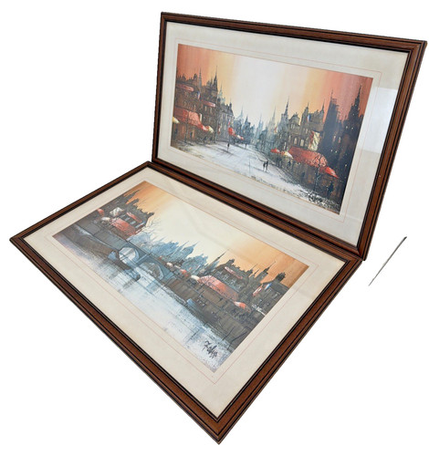 Pair vintage framed - pair, of
