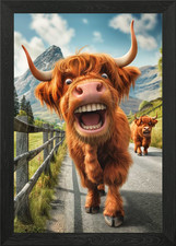 Funny Highland Cow Glencoe