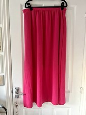 M&S Fuchsia Pink Long Maxi Skirt 14 Short Underskirt Holiday Beach