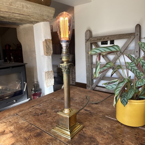 Vintage antique brass lamp - antique,