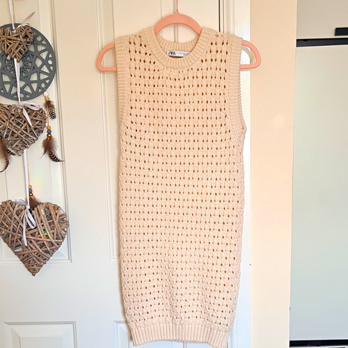 Zara beige open - open, knit