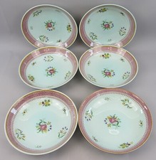  Adams Lowestoft Calyx Ironstone 6 x Soup Dessert Bowls  7" (19cm)