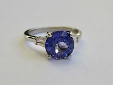 Rhapsody Platinum 950 AAAA 2 Carat Tanzanite & Diamond Engagement Ring Size K